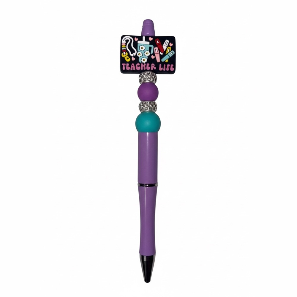 Vibrant Purple and Teal Pen